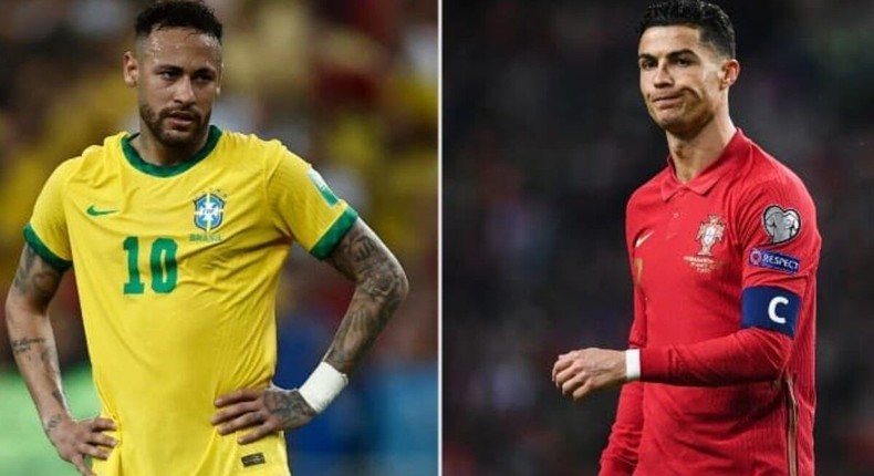 Neymar (gauche) et Ronaldo 