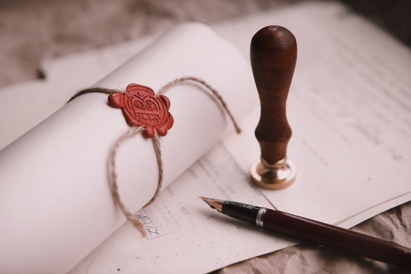 Testament prawo Notary's,Public,Pen,And,Stamp,On,Testament,And,Last,Will.