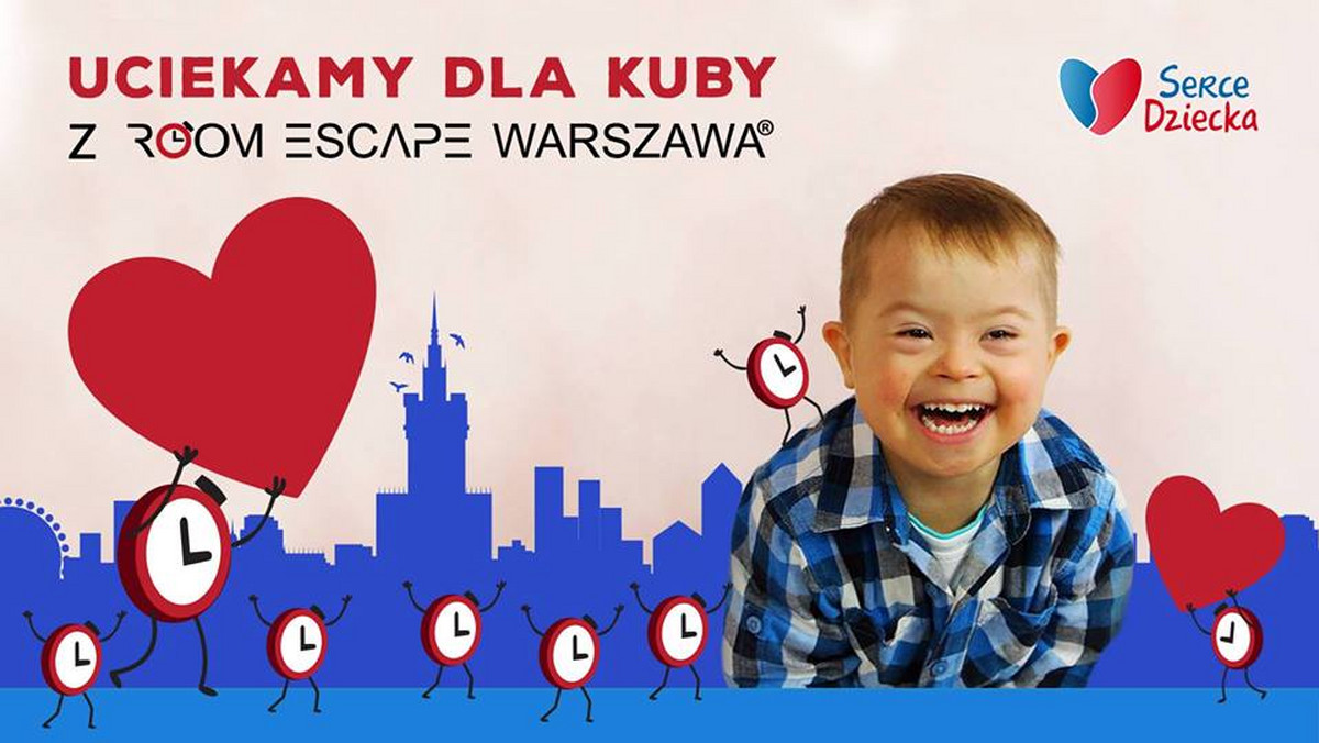 Już w poniedziałek 10 września 2018, Room Escape Warszawa®, wesprze chorego Kubusia w ucieczce od skutków choroby. Pokoje: Rycerski, Wehikuł Czasu i Muzeum czekają właśnie na Twój zespół! W tym dniu lokal zostanie udostępniony Fundacji Serce Dziecka, która zbiera fundusze na kosztowną rehabilitację Kuby.