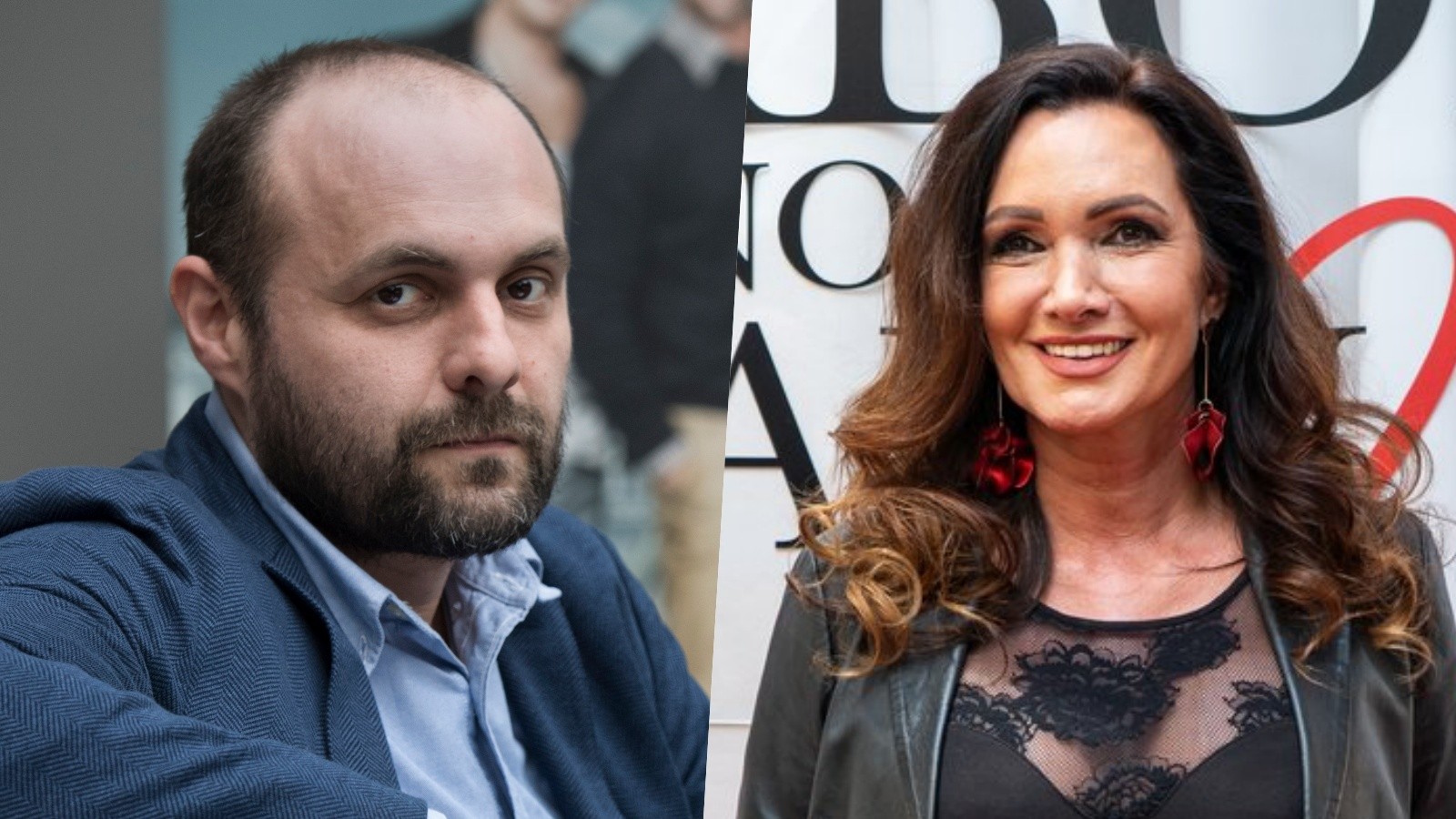 Programový riaditeľ STVR Peter Begányi a moderátorka Karin Majtánová.