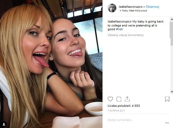 Izabella Scorupco z córką Julią