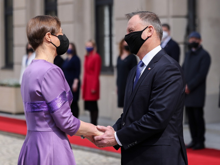 Kersti Kaljulaid i Andrzej Duda spotkali się dziś w Warszawie...