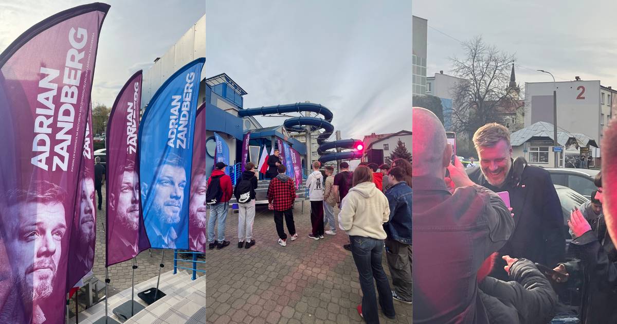 Byłam na wiecu Zandberga. Polityk miał szczura na ramieniu