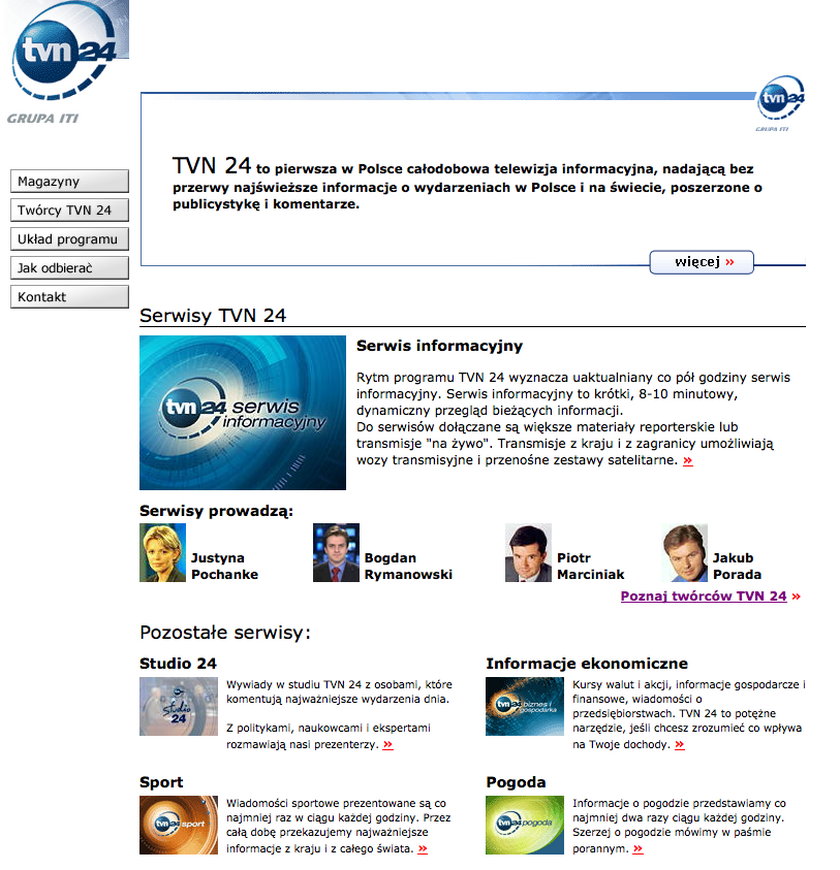 TVN24.pl w 2004 r.