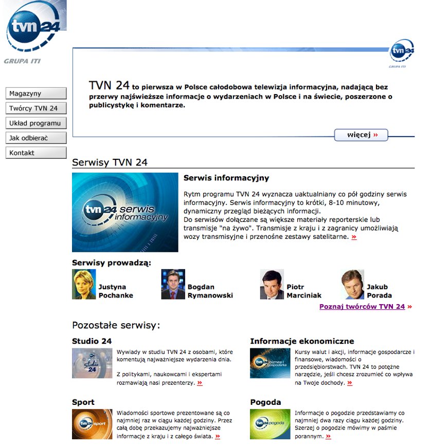 TVN24.pl w 2004 r.