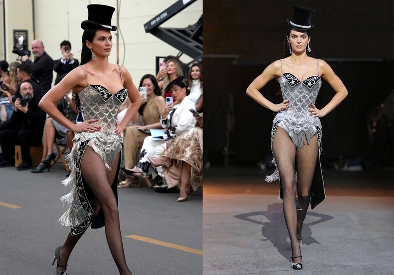 Kendall Jenner v trblietavom korzete.