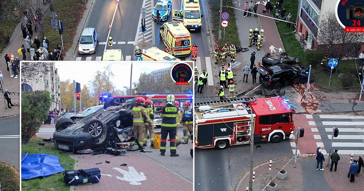 Poważny wypadek w Pruszkowie. Co najmniej siedem osób rannych, w tym dzieci