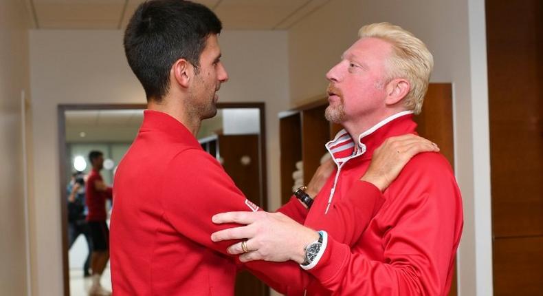 Novak Djokovic (left) scooped six Grand Slam titles whilst working with Boris Becker