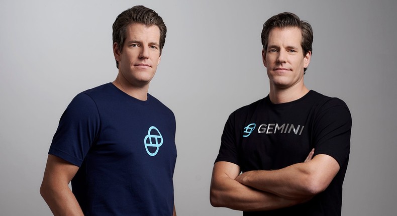 Gemini cofounders Tyler and Cameron Winklevoss.Gemini