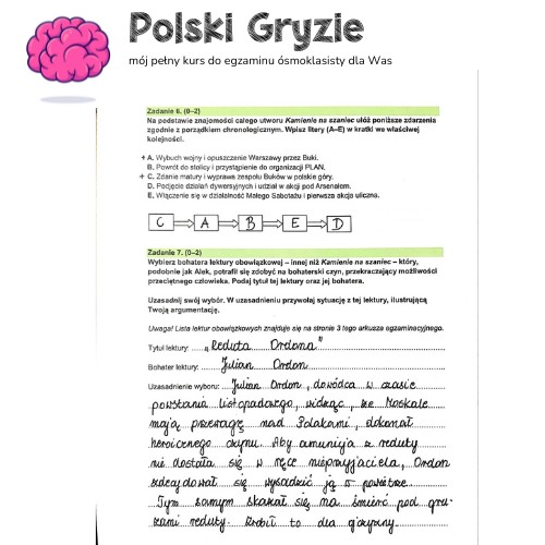 Egzamin ósmoklasisty 2024. Język polski [ARKUSZE CKE i ODPOWIEDZI]. Zadanie 6 i 7