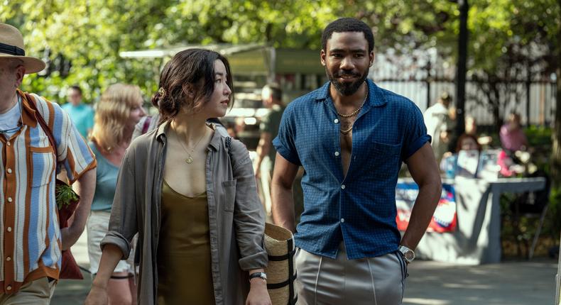Maya Erskine and Donald Glover in Mr. and Mrs. Smith.David Lee/Prime Video