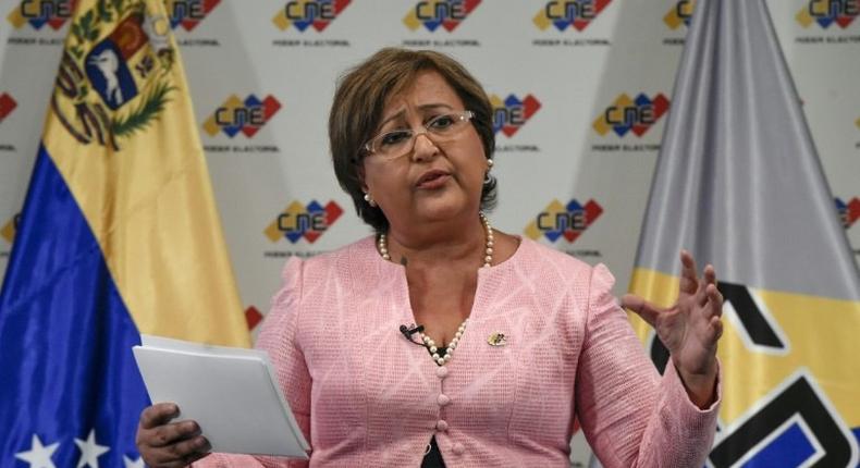 The head of the National Electoral Council (CNE), Tibisay Lucena, said governors would now be elected at the end of the first half of 2017