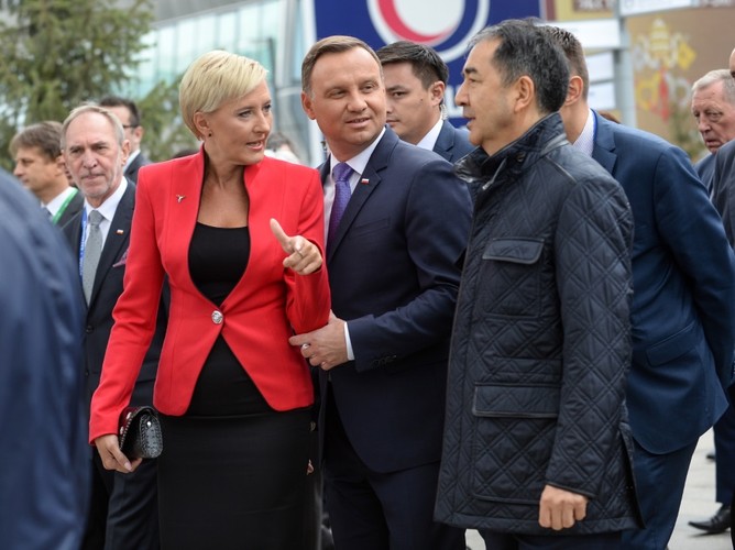 Agata Kornhauser-Duda, Andrzej Duda i Bakytżan Sagyntajew