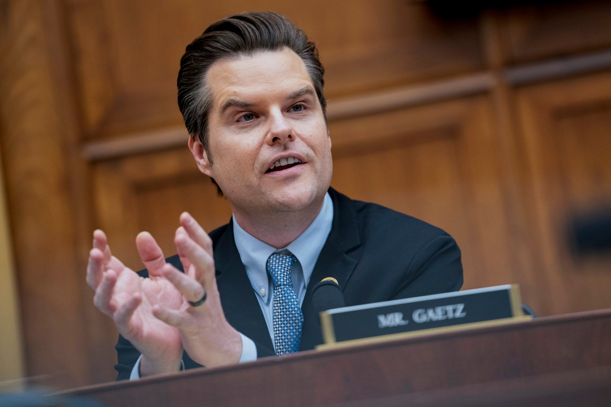 Republikánsky kongresman Matt Gaetz.
