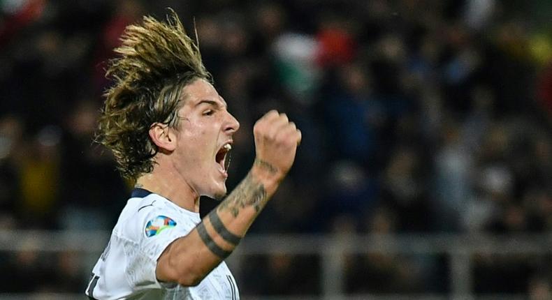 Nicolo Zaniolo scored his first ever goals for Italy in their final Euro 2020 qualifier in Palermo.