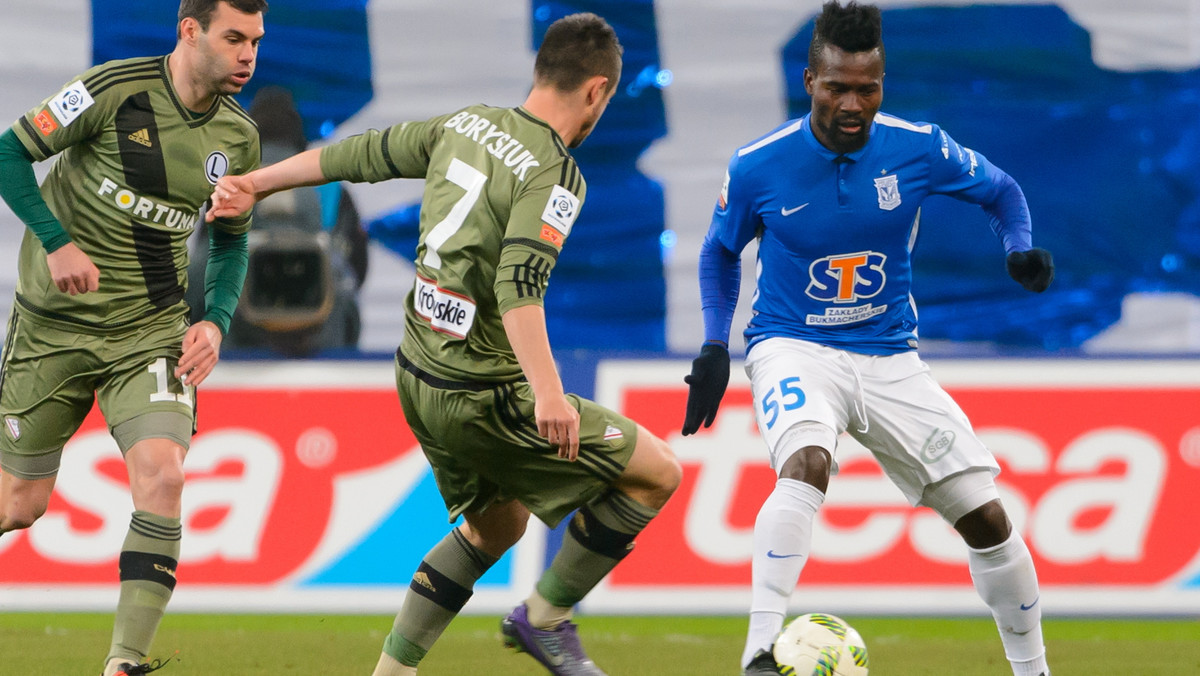 PIŁKA NOŻNA LIGA POLSKA LECH POZNAŃ LEGIA WARSZAWA (Nemanja Nikolic Ariel Borysiuk Abdul Aziz Tetteh)