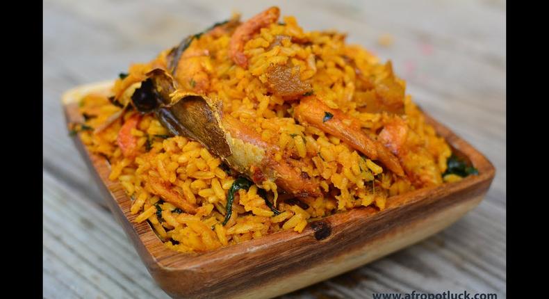 A plate of Village Rice [AfroPot Luck]