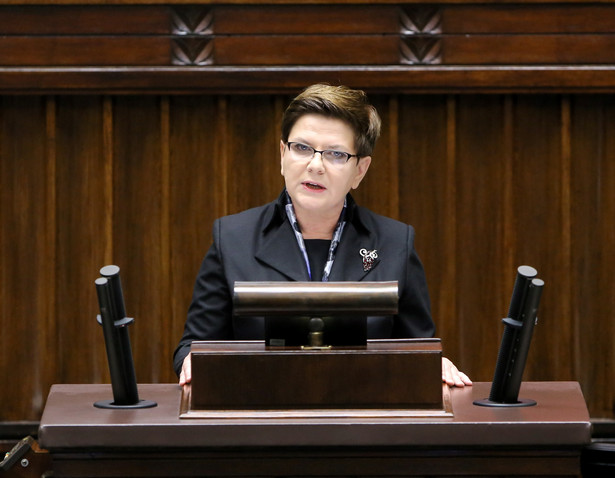 Premier Beata Szydło w Sejmie.