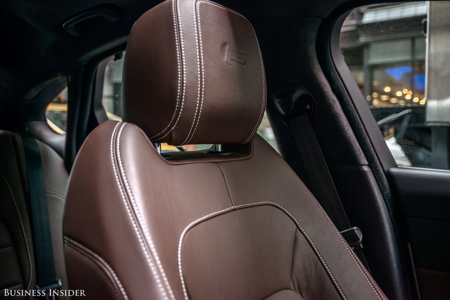 The seats in the XF were incredible. They were upholstered with high quality leather and stitched with great detail.