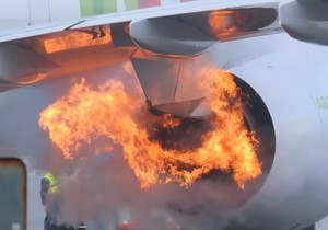 Plamen je buknuo prilikom startovanja motora