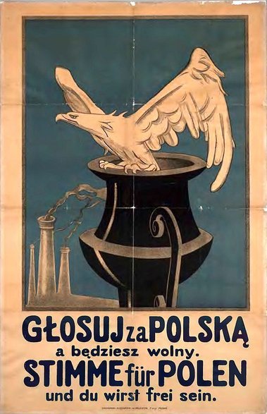 Polski plakat propagandowy z okresu plebiscytu (domena publiczna)