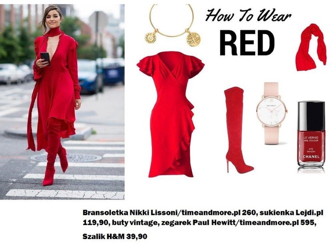 Modna czerwień. STYLIZACJE