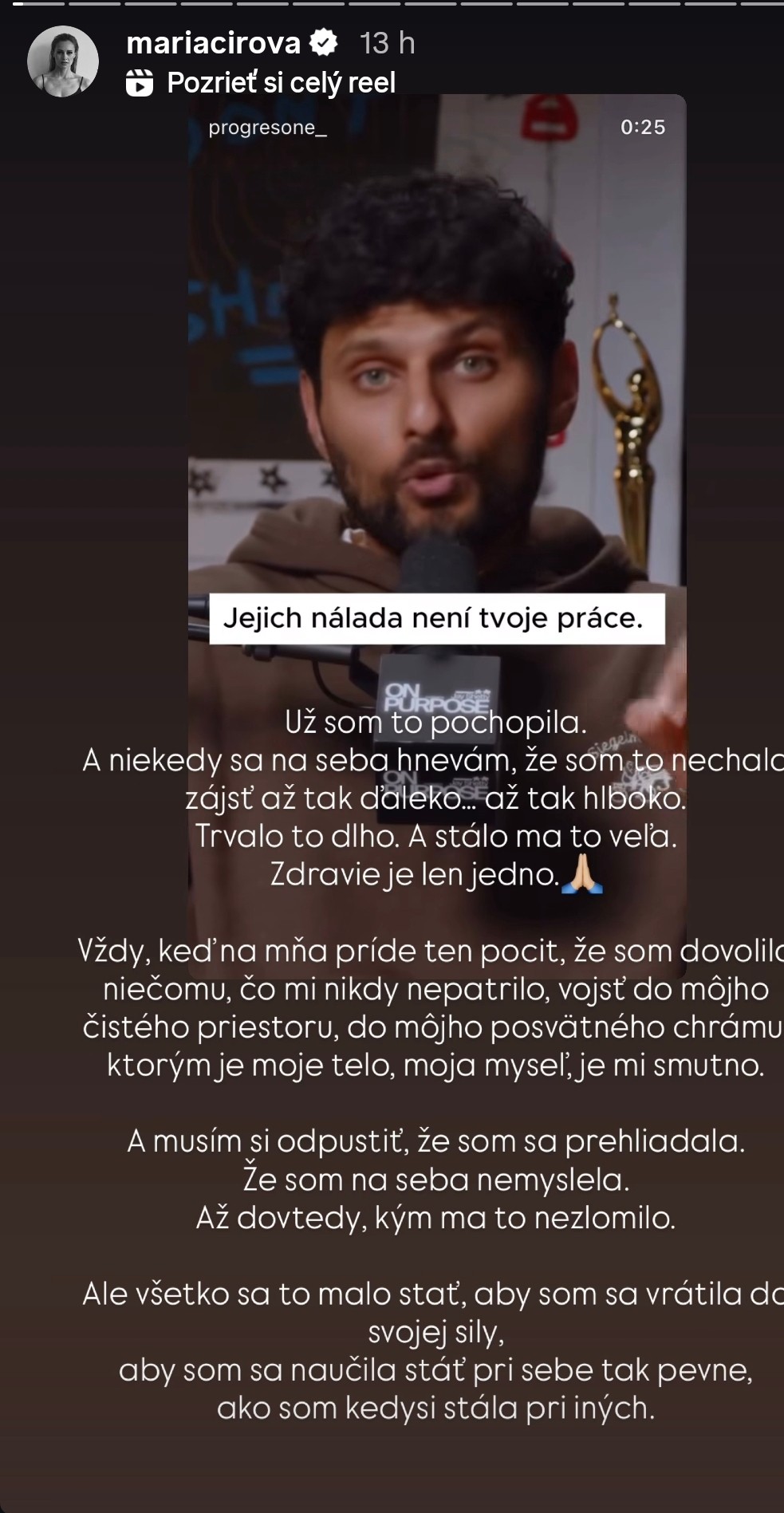 Mária Čírová odhalila, ako sa naučila bojovať so závisťou ľudí. 