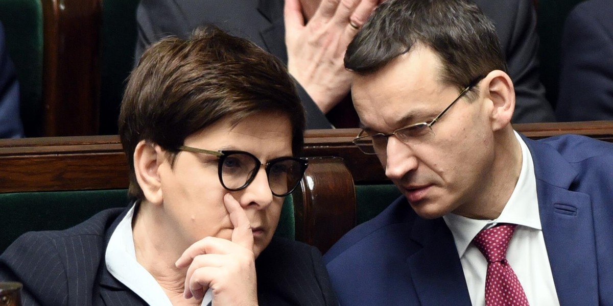 Beata Szydło i Mateusz Morawiecki