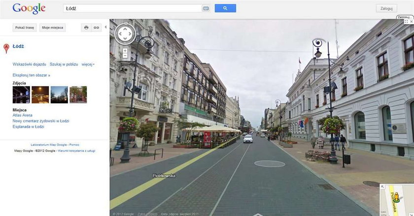 Łódź w google