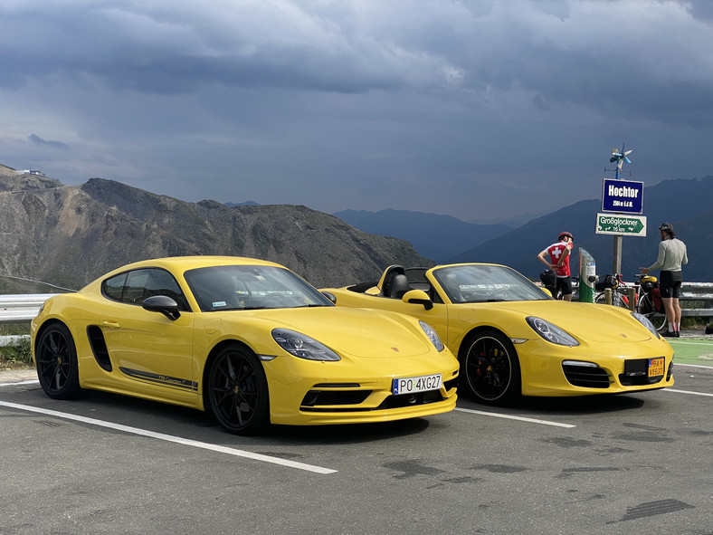 Porsche 718 Cayman T (982c) – podróż w Alpy