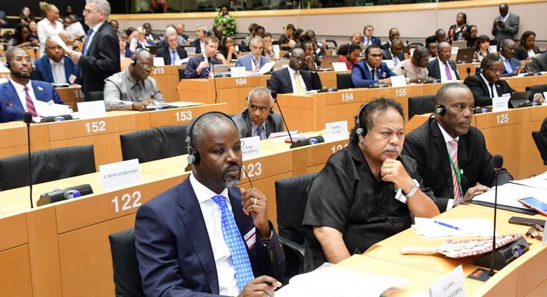 Tayebwa during the assembly meeting in Brussels