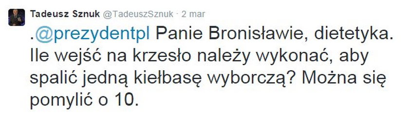 Tadeusz Sznuk na Twitterze