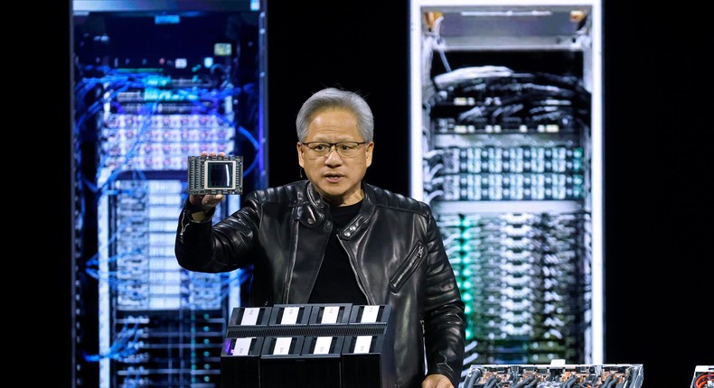 Nvidia CEO Jensen Huang showed off powerful new chips to convince investors that demand will remain high.Justin Sullivan/Getty Images