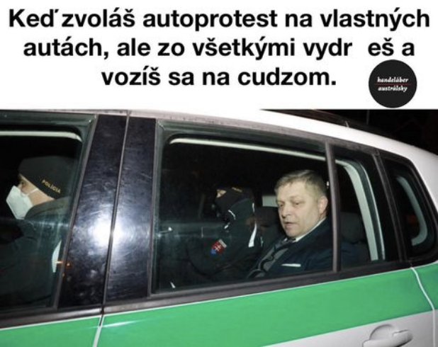 Autoprotest po svojom.