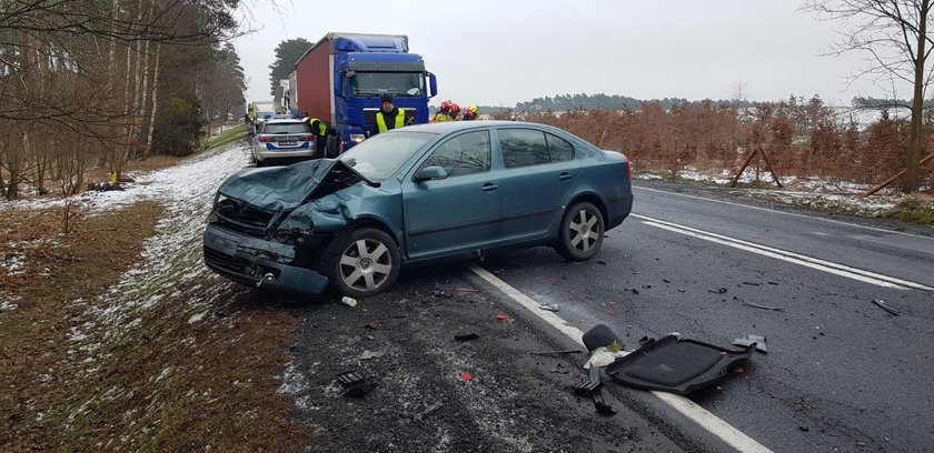 Wypadek koło Brzozówki