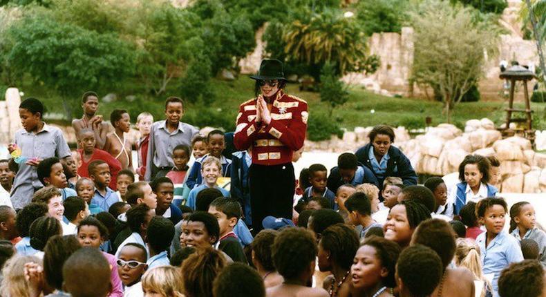 Micheal  Jackson pictured in Sun City, South Africa