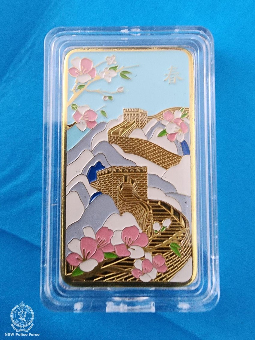 Policija je tokom hapšenja zaplenila zlatnu polugu od 40 grama vrednu 10.000 australijskih dolara | Foto: NSW Police