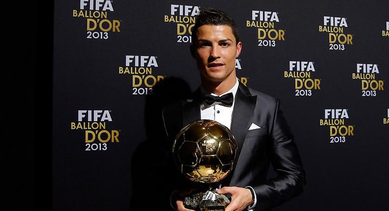 Cristiano Ronaldo, lauréat du Ballon d'Or 2013 de France Football