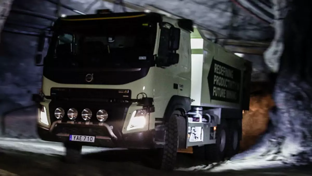 Volvo testuje swoje autonomiczne ciężarówki w szwedzkiej kopalni