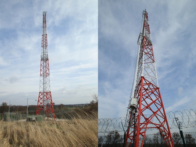 Na zdjęciu: wieża obserwacyjna straży granicznej w pobliżu miejscowości Parkoszewo<br><br>fot. (tw/cat) PAP/Tomasz Waszczuk