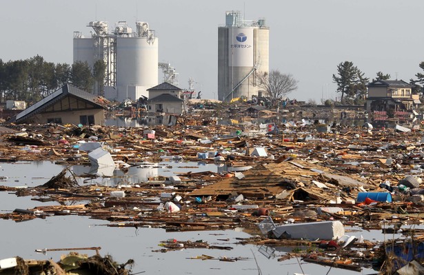 Okolice elektrowni atomowej Fukushima w Japonii. Trzęsienie ziemi, które miało miejsce 11 marca 2011 w Japonii było jednym z najsilniejszych w historii