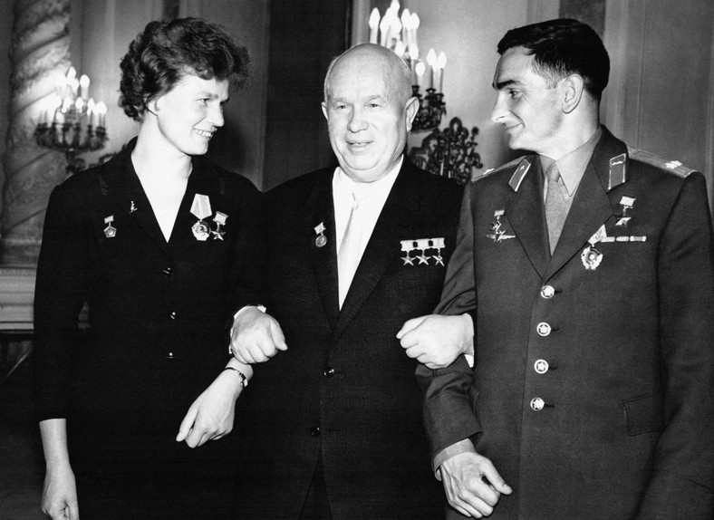 Walentyna Tierieszkowa, Nikita Chruszczow i Walerij Bykowski (1963 r.)