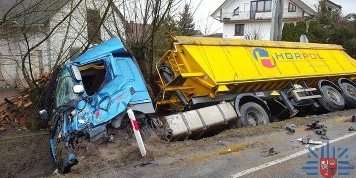 Podlasie. Tir spowodował karambol