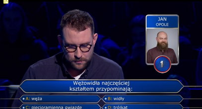 "Milionerzy" –  Karol odpadł na pytaniu o kształt wężowideł