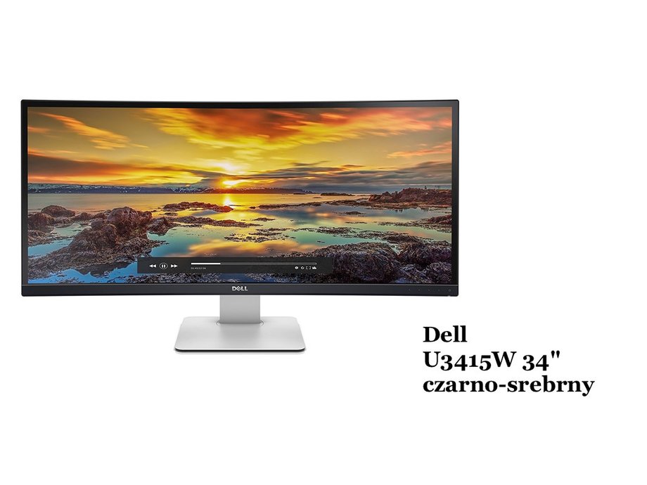 Monitor panoramiczny Dell U3415W 34" czarno-srebrny