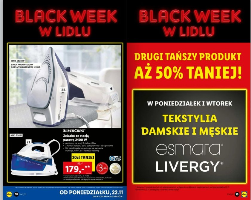 Lidl promocje podczas Black Week 2021