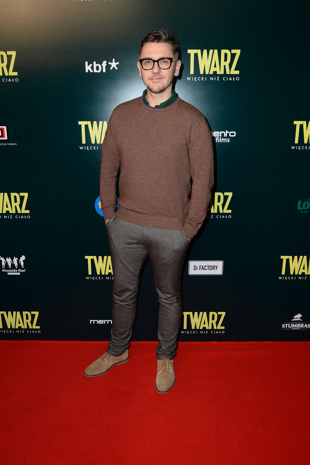 Krzysztof Czeczot na premierze filmu "Twarz"