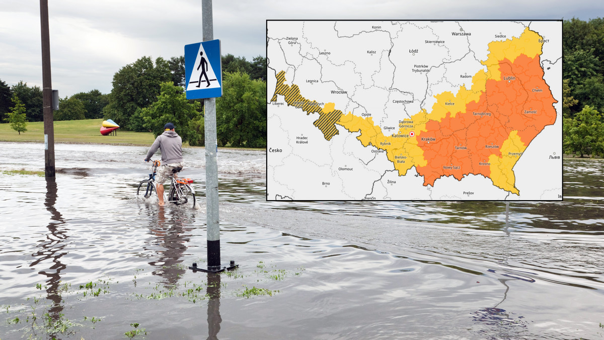 Ściana deszczu sunie przez Polskę. Spadnie nawet 70 mm wody. IMGW alarmuje