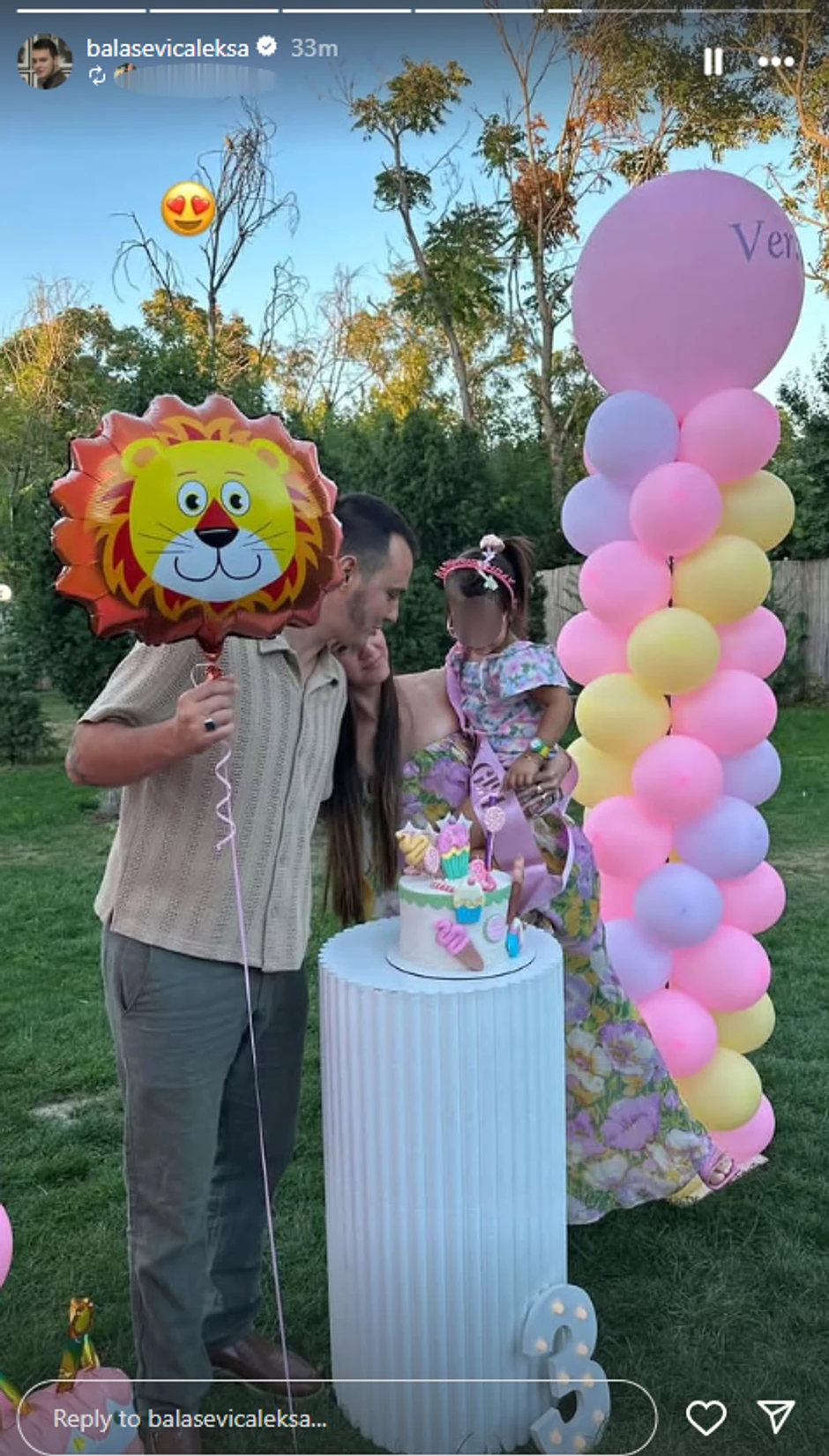 Aleksa Balašević slavi ćerki rođendan