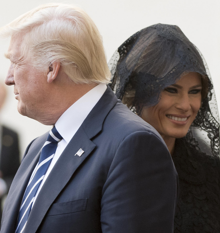 Donald Trump i Melania Trump na audiencji u papieża Franciszka